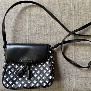 Vera Bradley Black and White Tassel Purse